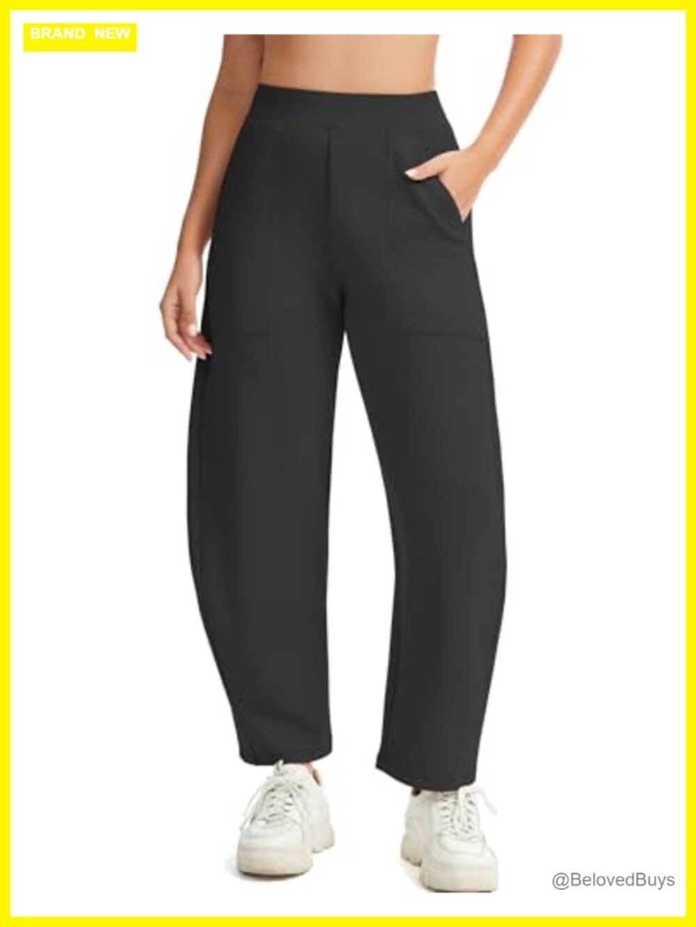 Womens Baggy Wide Leg Barrel Leg Sweatpants High Waisted Stretch Travel Pants